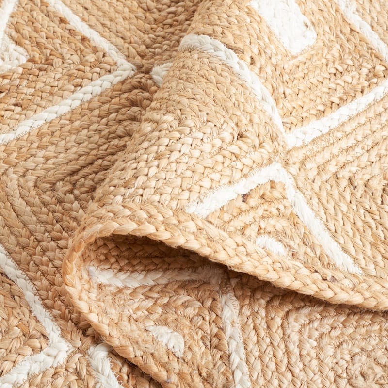 SAFAVIEH Handmade Natural Fiber Karis Farmhouse Boho Geometric Jute