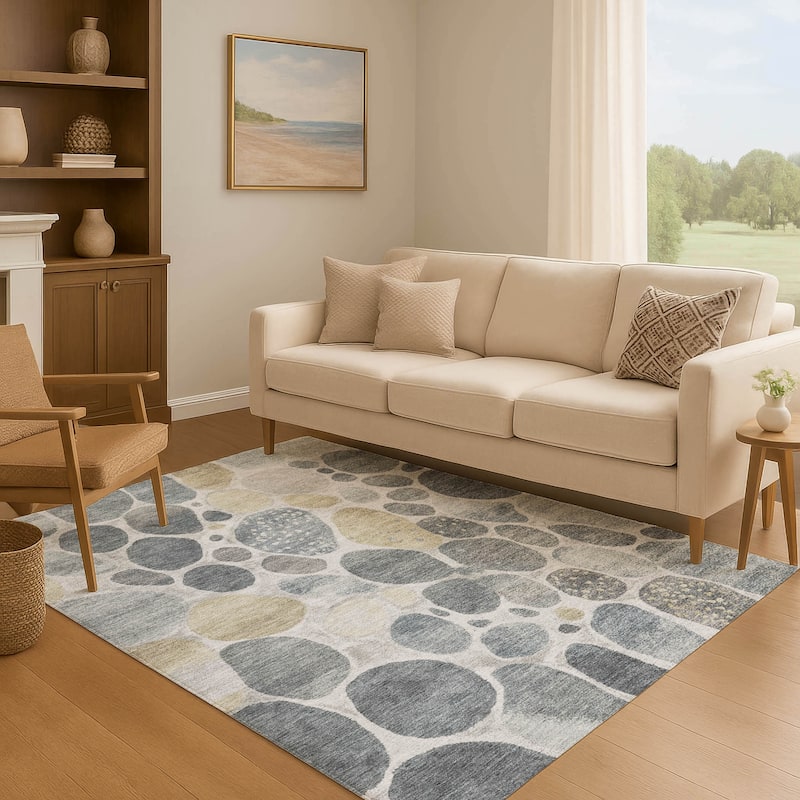 Premium Washable Super Soft Contemporary Cobble Mayfield Rug
