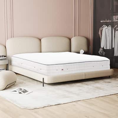 Handmade Bed Classic 13 in. Pocket Spring with Wool Hybrid Mattress