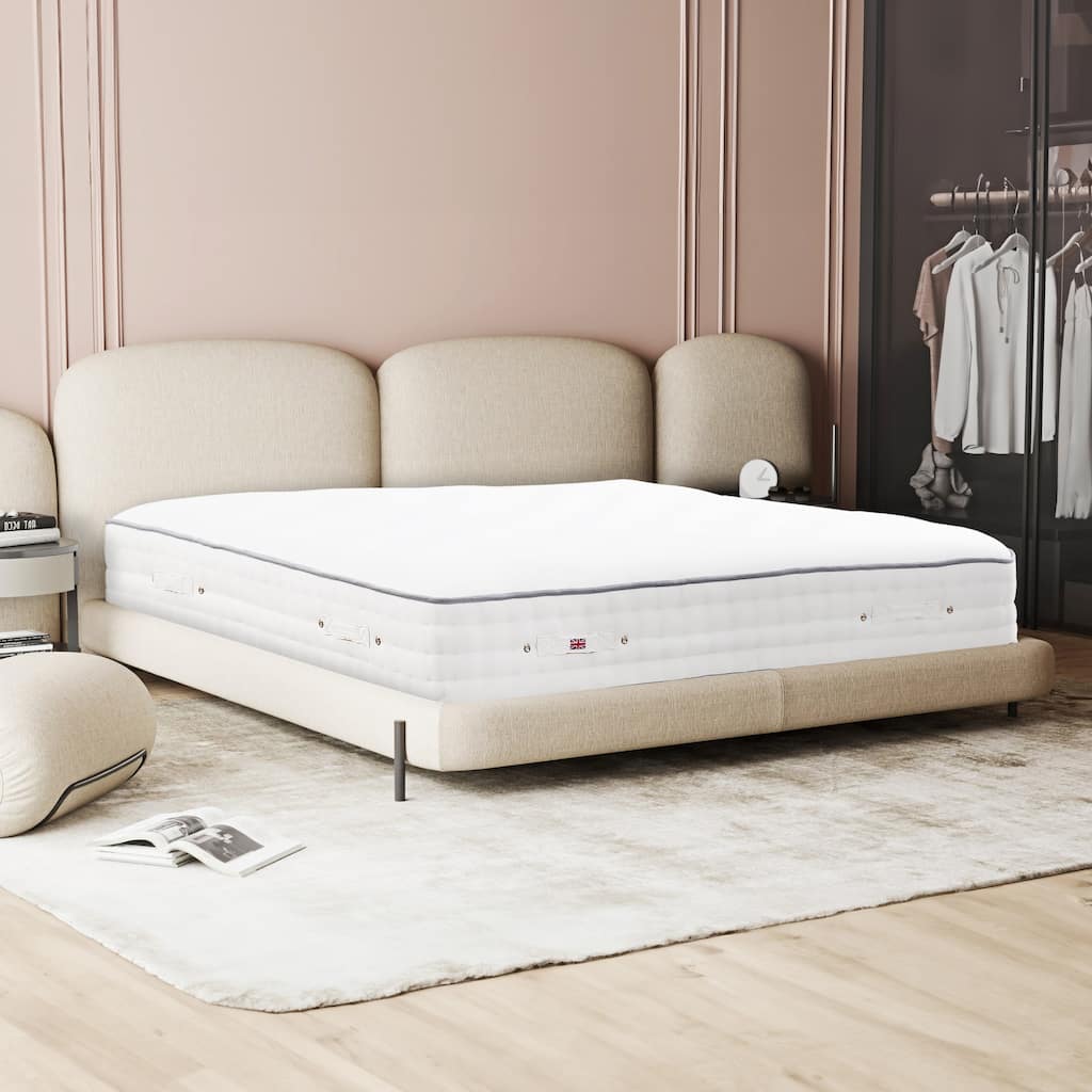 Handmade Bed Classic 13 in. Pocket Spring with Wool Hybrid Mattress