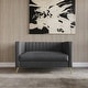 preview thumbnail 47 of 57, Clayfell Weiss Velvet Square Arm Chair/ Loveseat/ Sofa Loveseat - Dark Gray