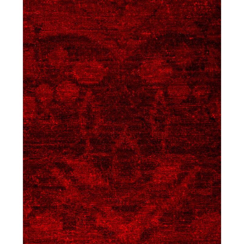 Overdyed One-of-a-Kind Hand-Knotted Area Rug - Red - 3' 1" x 5' 0"