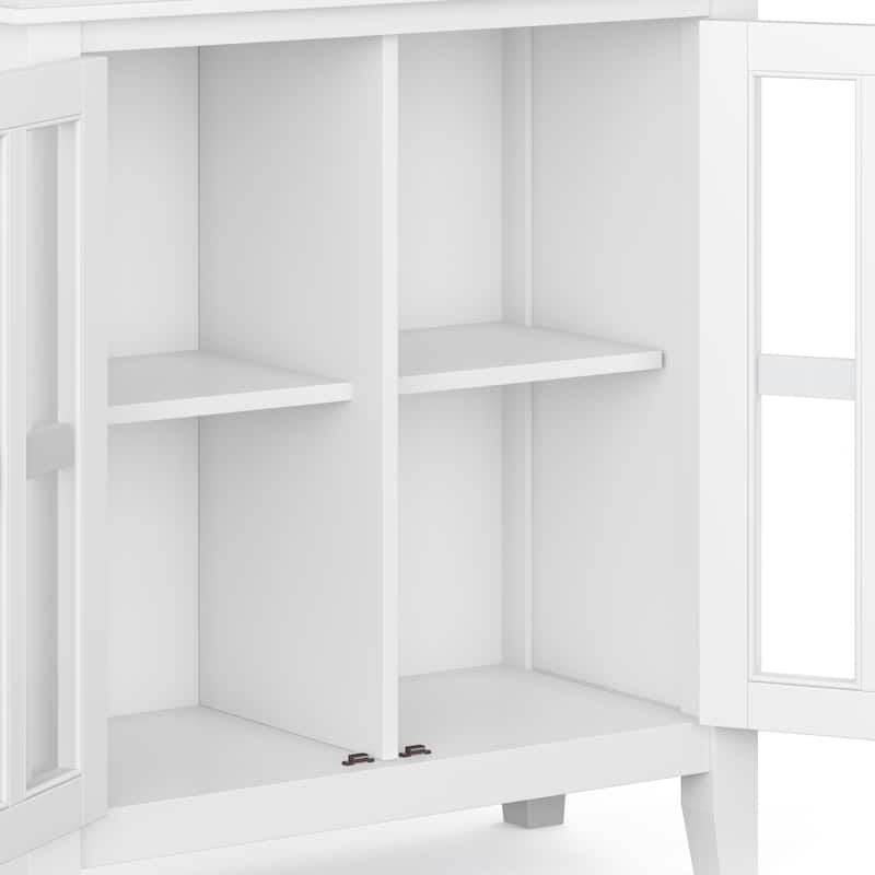 WYNDENHALL Stratford SOLID WOOD 30 inch Wide Low Storage Cabinet - 30"w x 14"d x 31" h