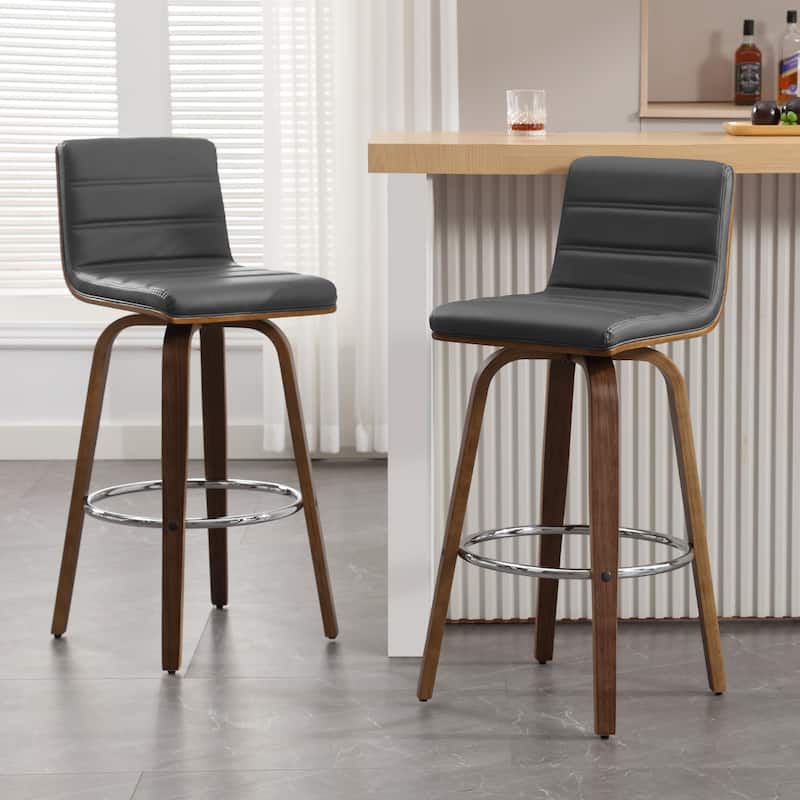 26"/29" Faux Leather Swivel Bar/Counter Stools, Set of 2/3