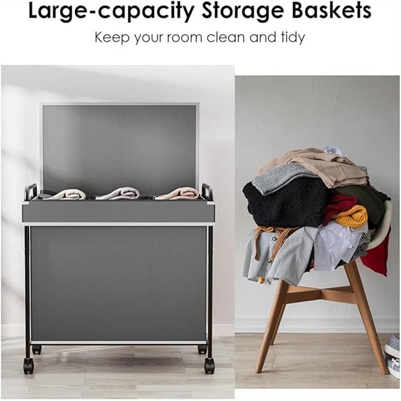 180L Large Laundry Hamper, 3 Bag Laundry Sorter - 29"L x 17"W x 29.5"H