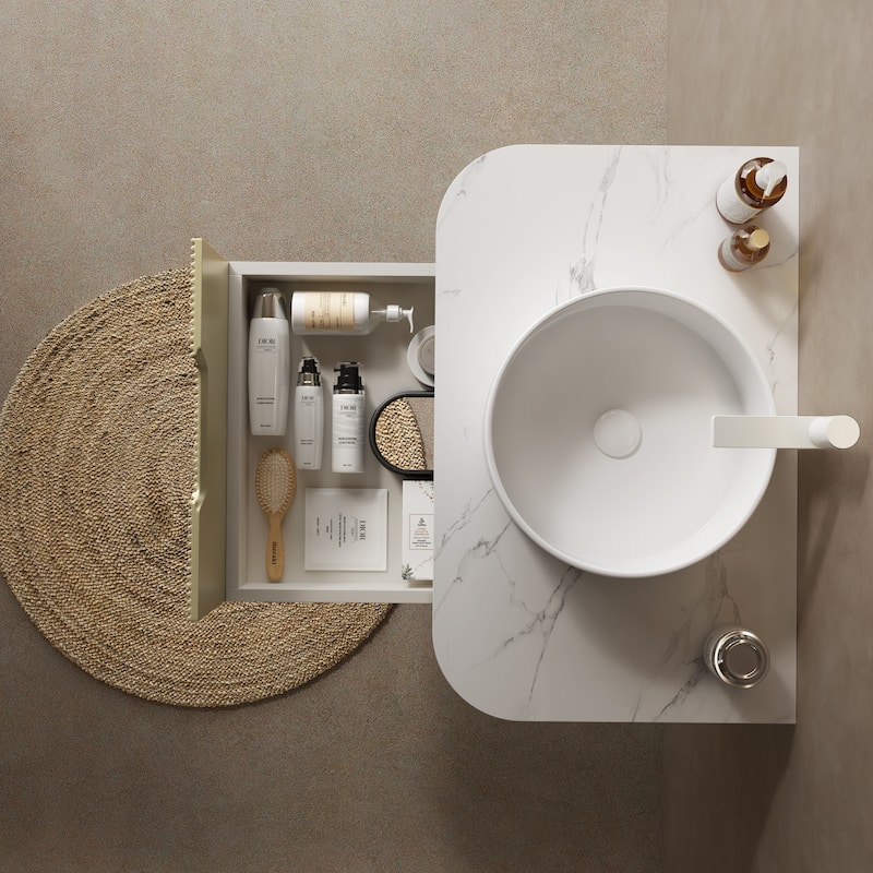 Modland Wall Mounted 24/30/36inch Bathroom Vanity Vessel Sink Combo Cabinet Vanity Set, Floating Vanity ror Bathroom