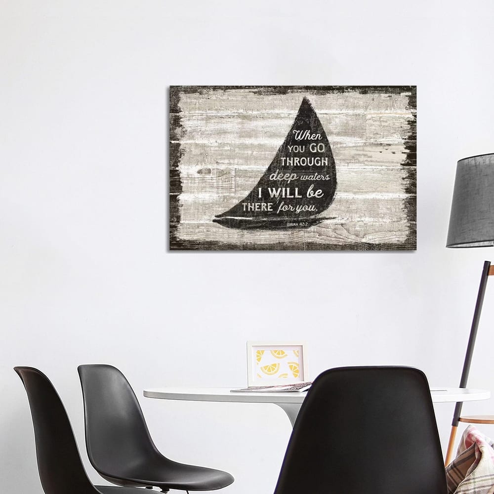 iCanvas "Driftwood Coast Scripture I" by Sue Schlabach Canvas Print