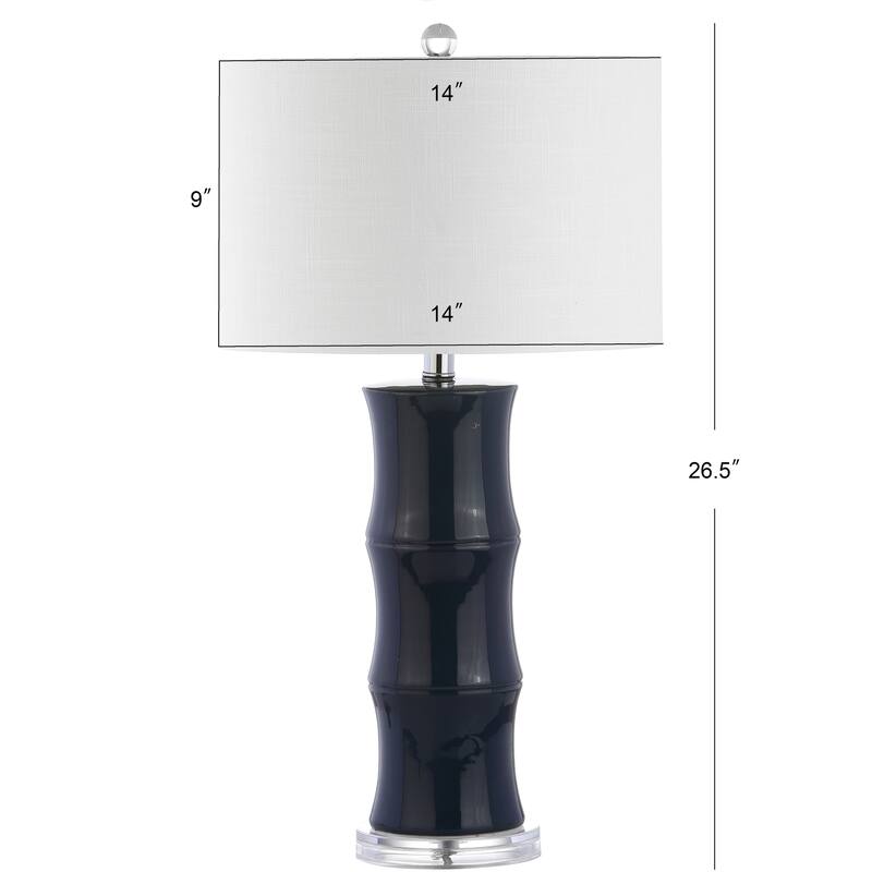 Joelie 26.5" Ceramic LED Table Lamp, Navy by JONATHAN Y