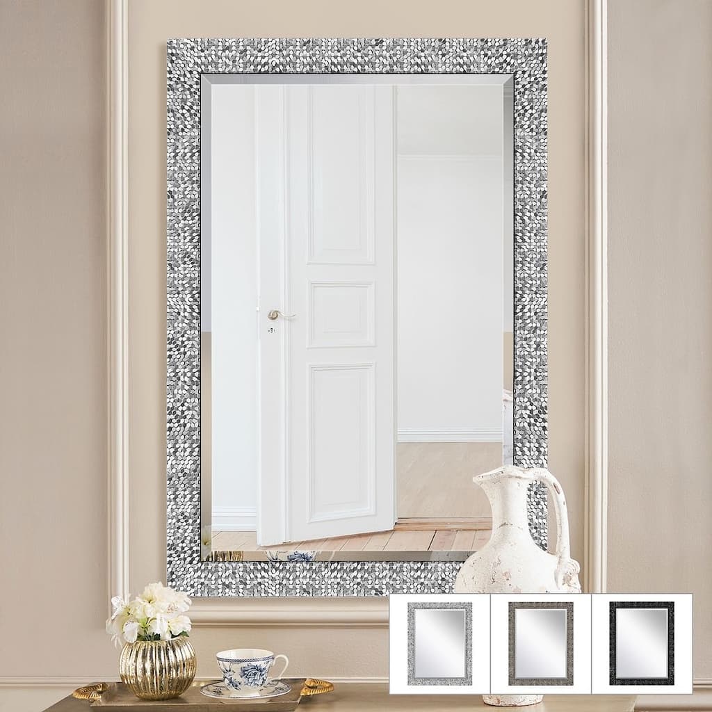 Mirror Trend Sparkling Mosaic Framed Accent Mirror