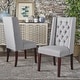 preview thumbnail 2 of 76, Blythe Tufted Dining Chair (Set of 2) by Christopher Knight Home Light Grey