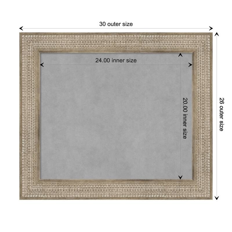 Amanti Art Trellis Silver Framed Magnetic Board - Board Size 24x20