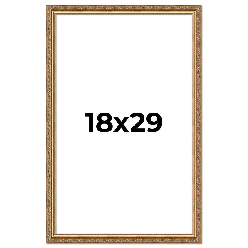 18x29 Frame Red Solid Wood Picture Frame Width 1.75 Inches | Interior Frame Depth 1 13/16 Inches