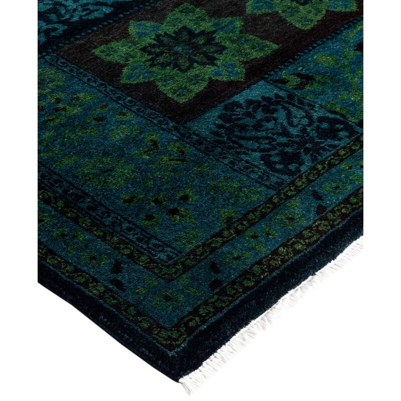 Overdyed One-of-a-Kind Hand-Knotted Area Rug - Black - 3' 3" x 5' 1"