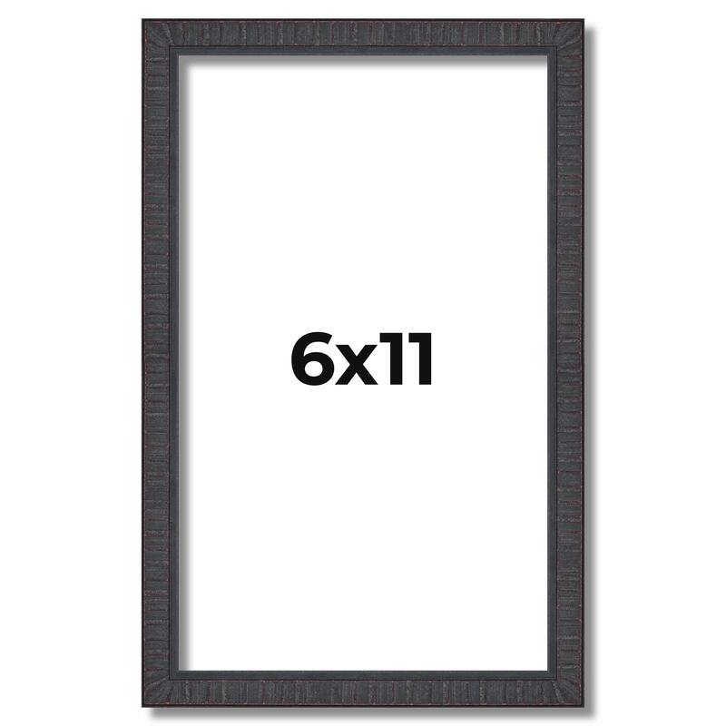 6x11 Frame Brown Solid Wood Picture Frame - Complete Modern Photo