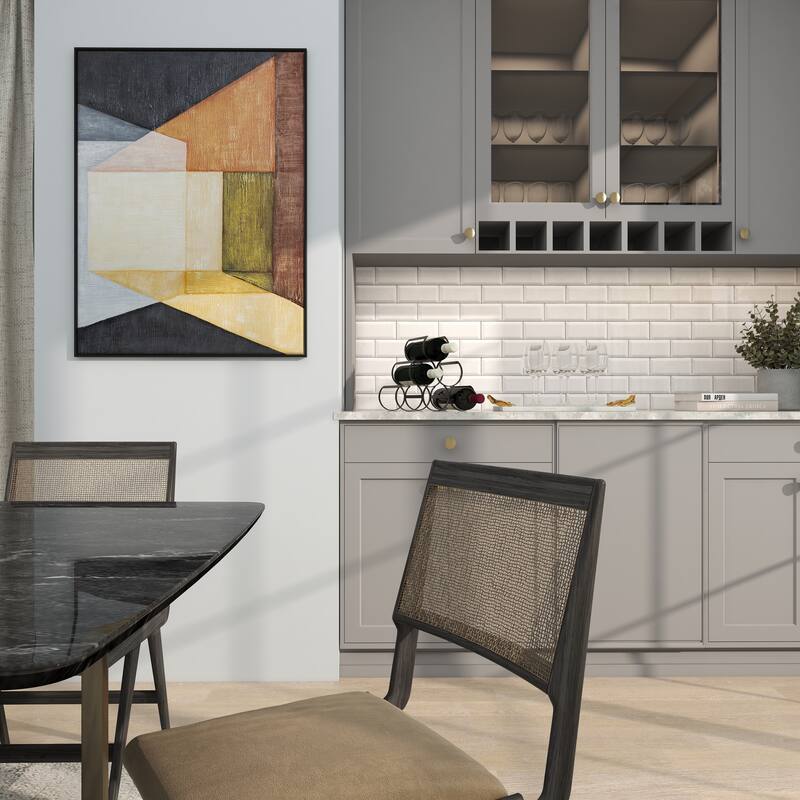 Black Metal Minimalistic 6 Bottle Wine Rack with Curved Holders