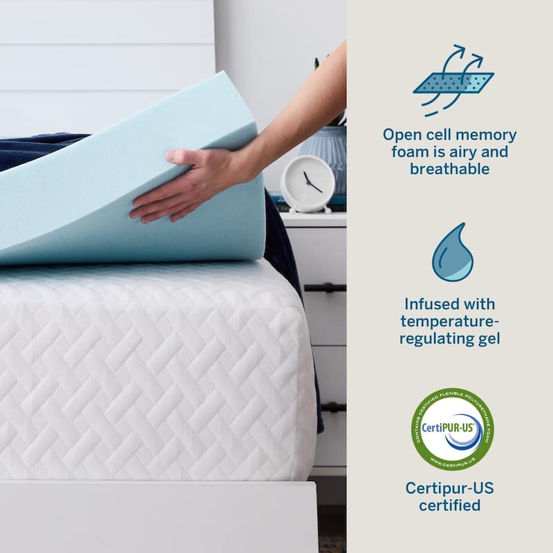 Lucid 4 Inch Gel and Aloe Memory Foam Topper