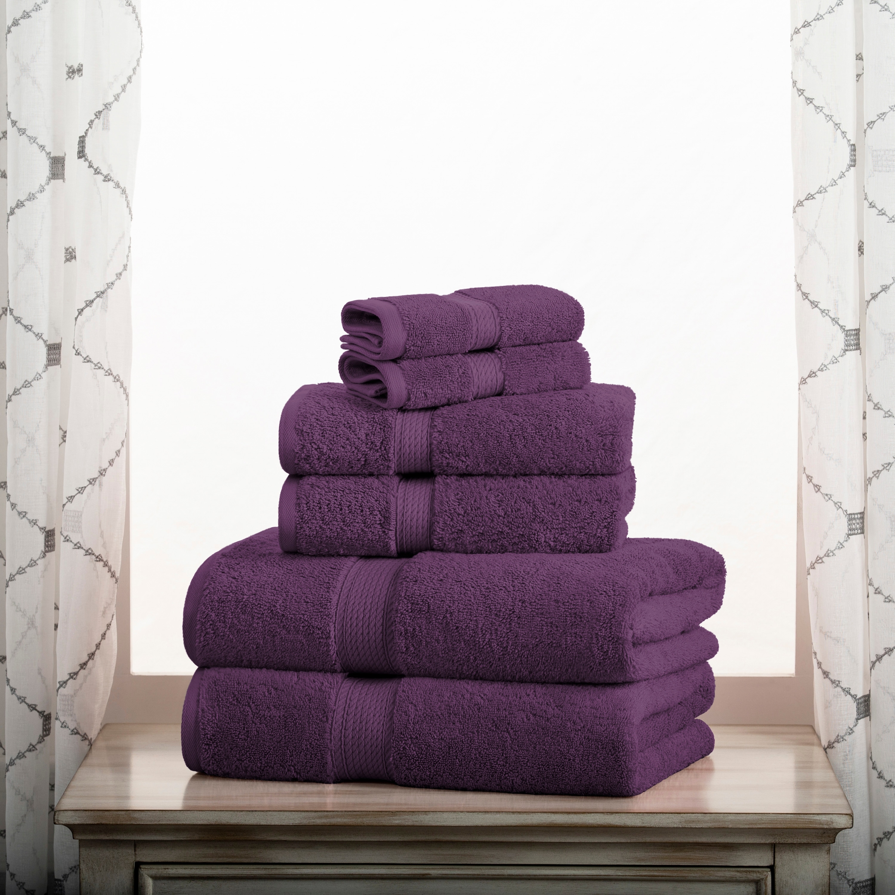 3pcs Towel Set Solid Color Super Soft Fluffy Bath Towel 100