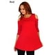 Simply Ravishing Women's Cold Shoulder Flare 3/4 Sleeve Blouse Top Tunic Shirt (Size: S-5X) - Thumbnail 19