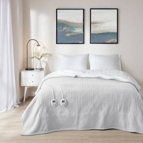 Fleece to Sherpa Heated Blanket by Serta