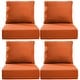preview thumbnail 40 of 120, Gymojoy 24"x24"x6" Thick Cushions & Pillows Set - Deep Seat Indoor/Outdoor Water & Fade Resistant Orange - Four Sets