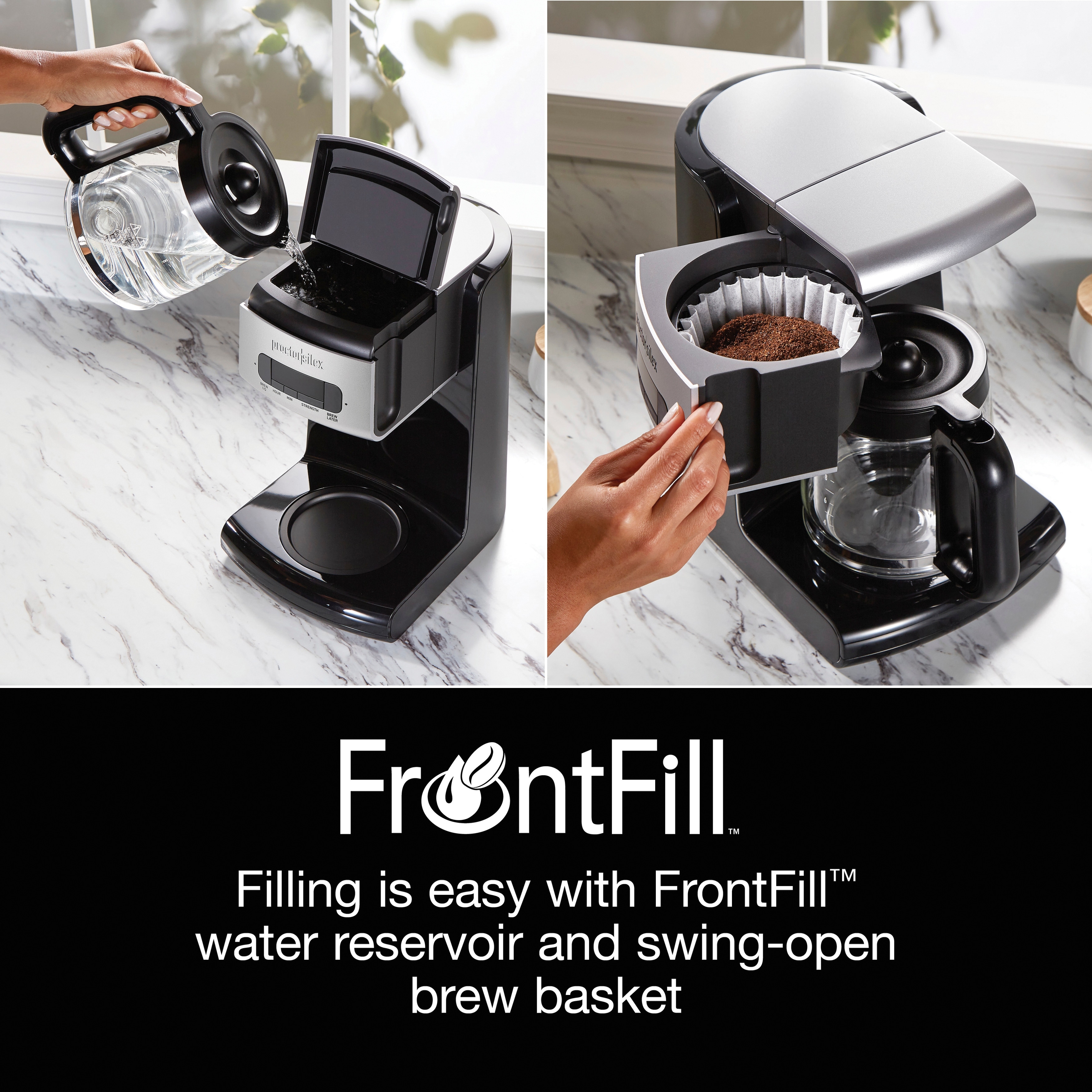 Proctor Silex FrontFill 12 Cup Programmable Coffee Maker - Bed Bath &  Beyond - 34616937