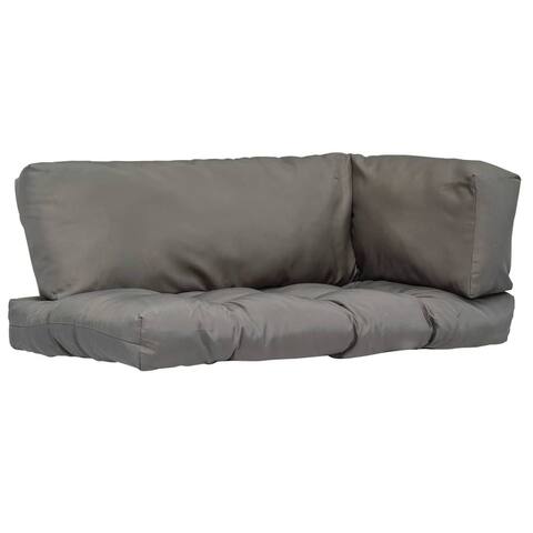 Pallet Cushions 3 pcs Gray Polyester