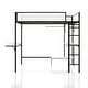 preview thumbnail 15 of 31, Furniture of America Jackson Modern Black Metal Loft Bed with Dual Desks and Closet Rod