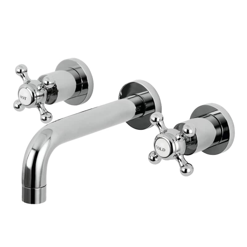 Kingston Brass Metropolitan Two-Handle 3-Hole Wall Mount Bathroom Faucet