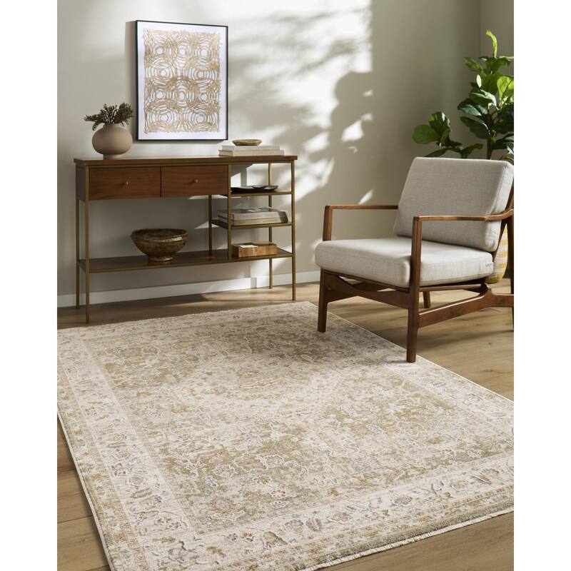 Livabliss Seclusion Traditional Area Rug - Tan - 5' x 7'5"
