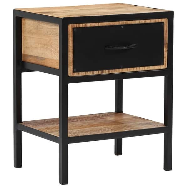 Vidaxl Bedside Cabinet Solid Mango Wood 15 7 X11 8 X19 6 Overstock 30608691