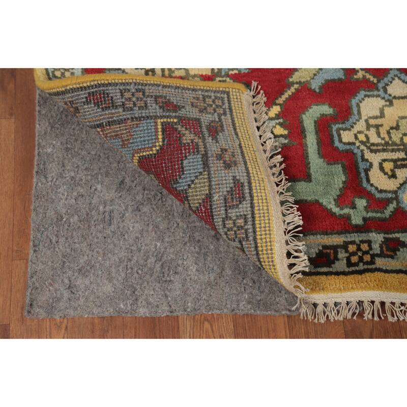 Yellow Heriz Serapi Indian Area Rug Handmade Wool Carpet - 7'11" x 9'9"