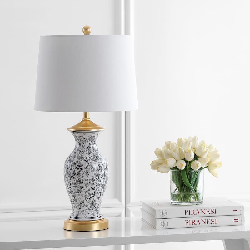 SAFAVIEH Lighting 27" Kaeden LED Table Lamp (Set of 2) - 14"x14"x27"