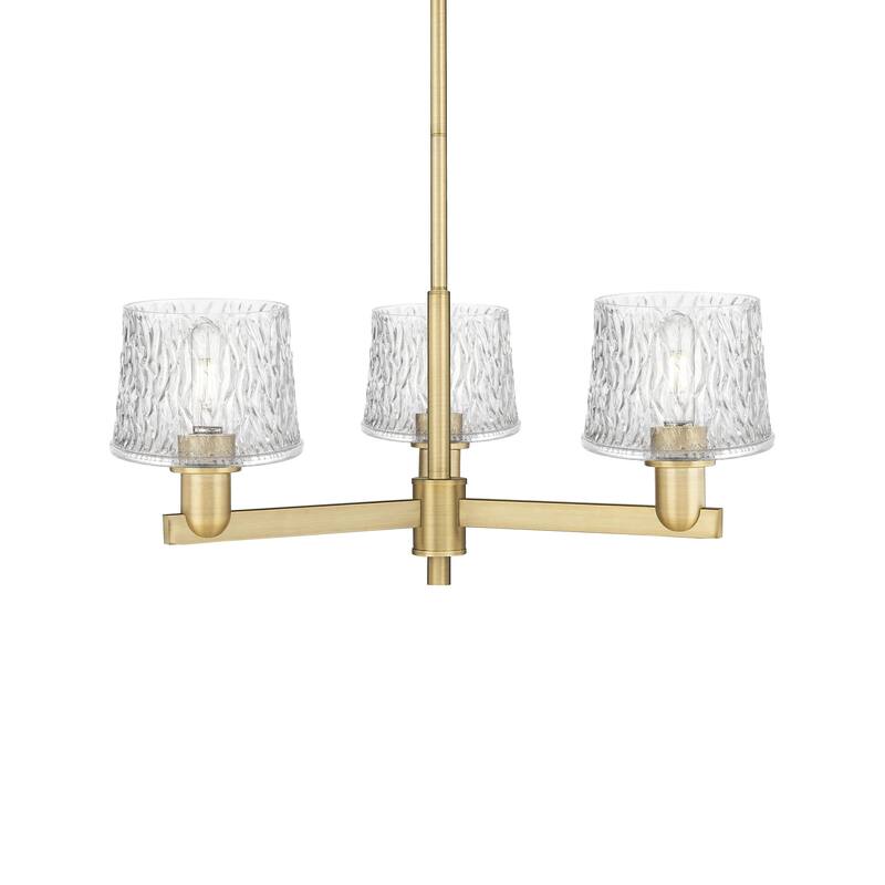 Innovations Lighting 716-3CR-11-29 Niagara Chandelier Niagara 3 Light - Brushed Brass / Clear