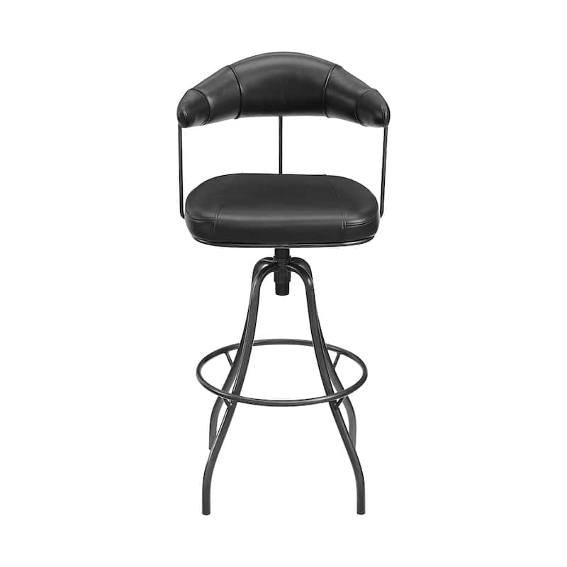Art Leon Industrial Retro Leather Swivel Barstool