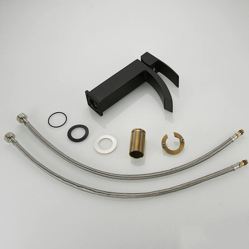 Single Hole Single-Handle Matte Black Bathroom Faucet