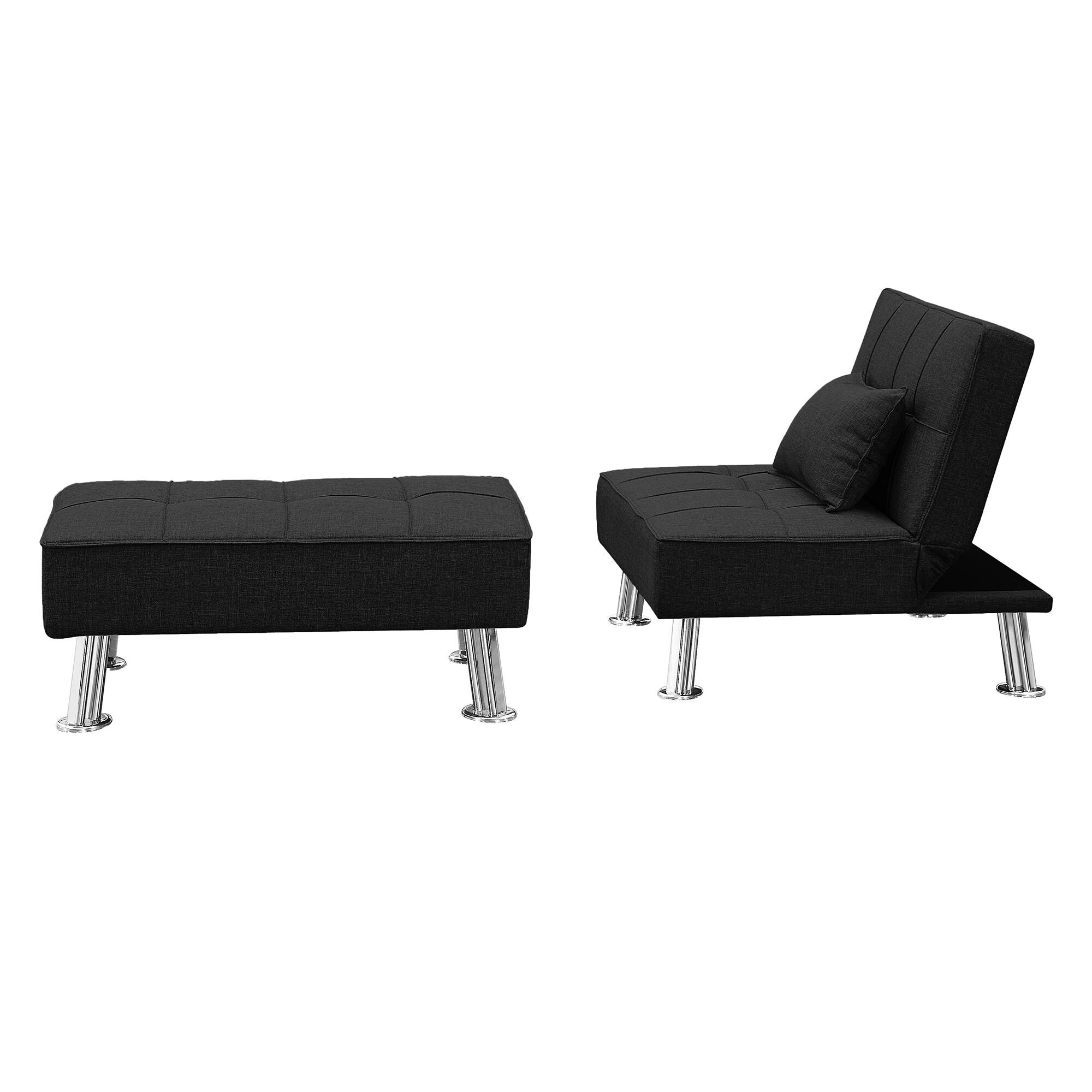 Black futon store chair