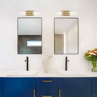 Anton 17.5 in. 2-Light Old Satin Brass Transitional Wall Sconce Light