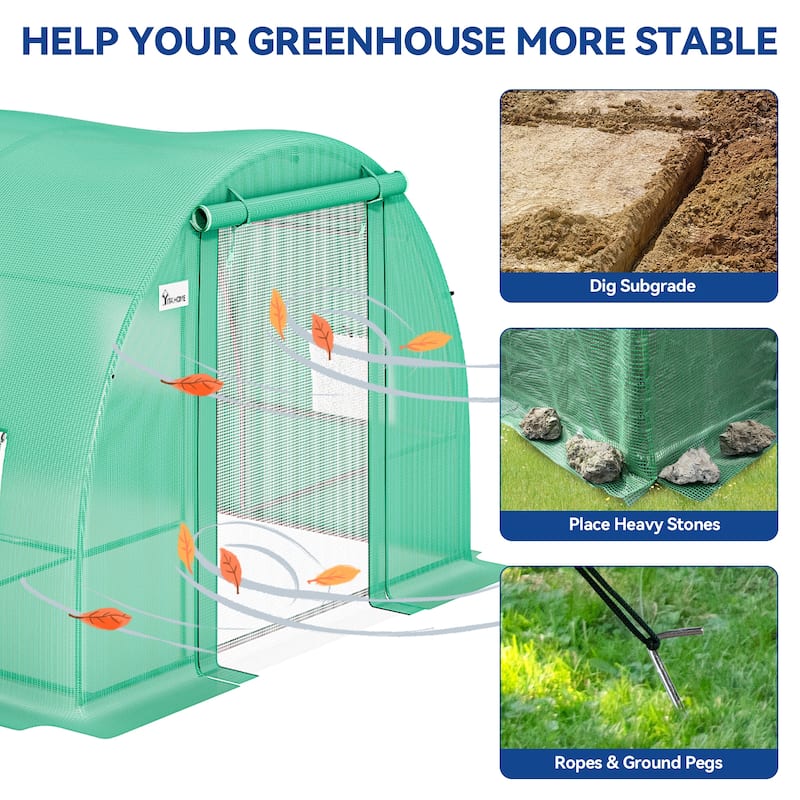 Moasis Walk-in Greenhouse with Reinforced Steel Frame