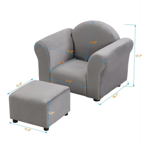 Velvet Kids Chair Sofa