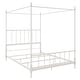 preview thumbnail 21 of 24, Avenue Greene Elliot Metal Canopy Bed White - Full