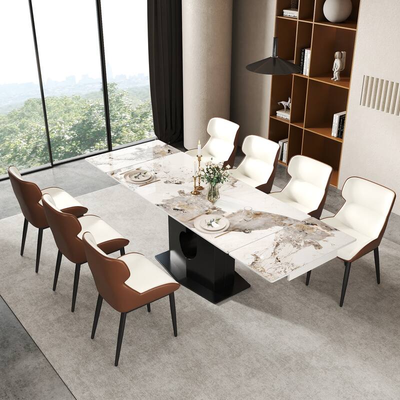 63''-94'' Kitchen Large Extendable Dining Table for 4-8 People - Pandora