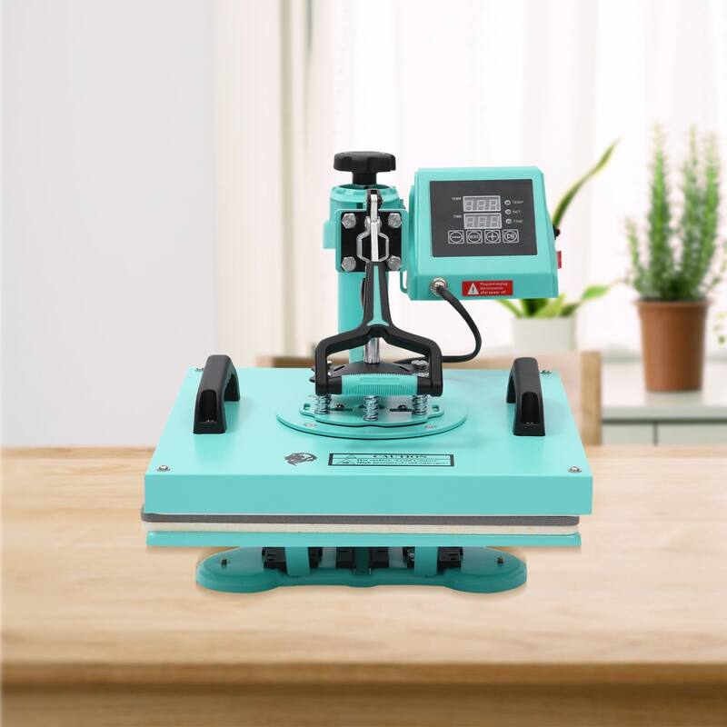 6 in 1 Heat Press Machine, 15"x15"Sublimation Heat Press, 360° Swing Away Digital Heat Transfer Multifunction Combo