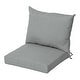 preview thumbnail 17 of 46, ARDEN Olefin Outdoor 21 x 21 in. Dining Chair Cushion Set Pebble Gray