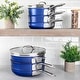 preview thumbnail 4 of 4, Granitestone Blue 15 Piece Stackmaster Nonstick Cookware Set with Glass Lids