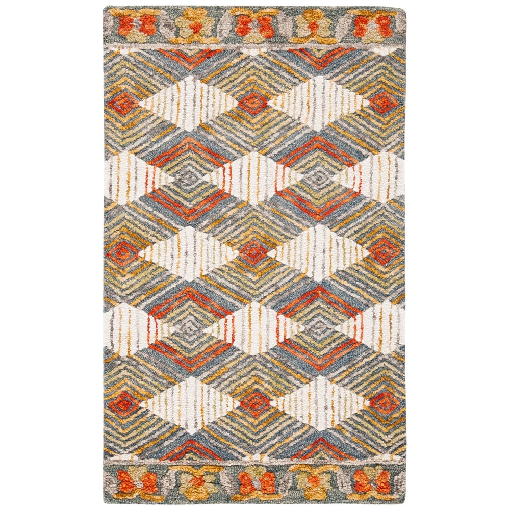 SAFAVIEH Handmade Trace Latoya Geometric Wool Rug