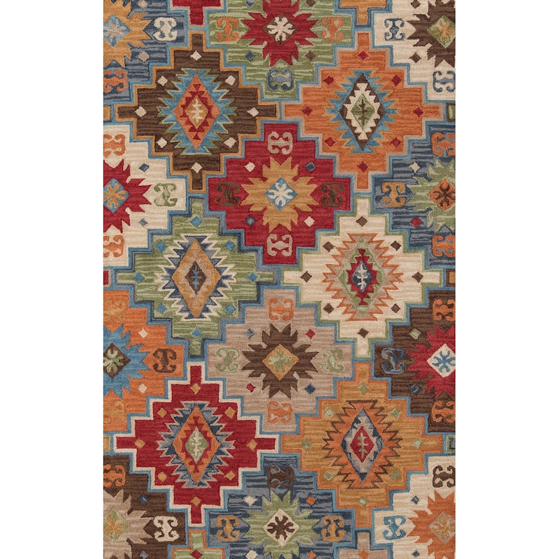 Momeni Tangier Hand Tufted Wool Geometric Area Rug - 5' x 8' - Multi - Rectangle