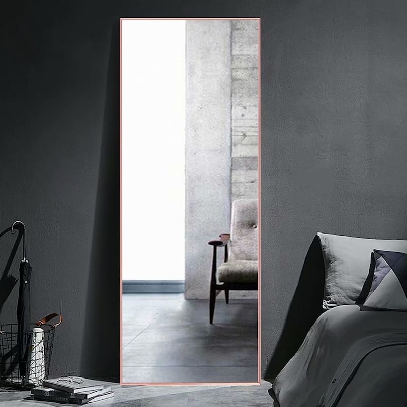 Dovelina Modern Full Length Floor Mirror - Freestanding Vanity Mirror for Bathroom or Living Space