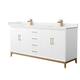 Option White / White Quartz Top / Satin Bronze Hardware