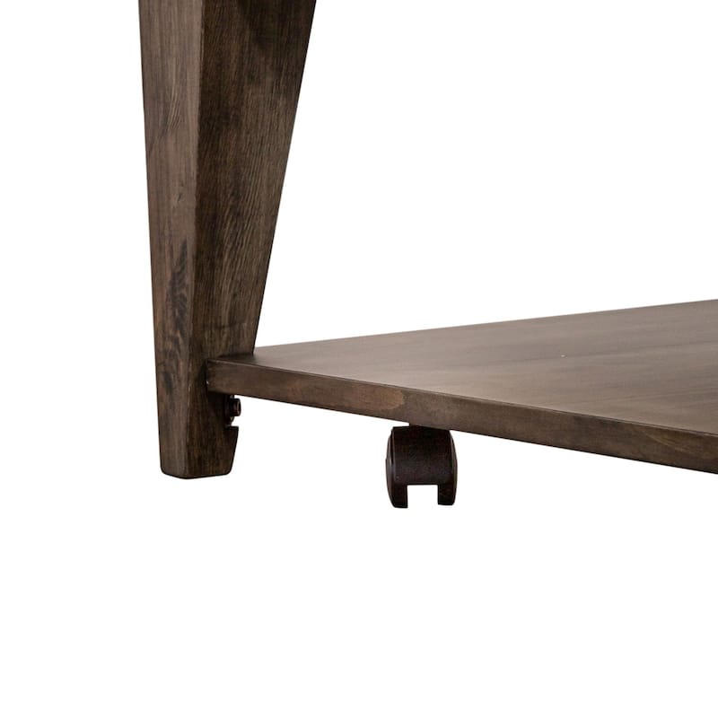 Arrowcreek Lift Top Cocktail Table, End Tables Set - Reclaimed Wood & Stone