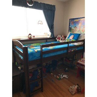 Taylor & Olive Christian Low Loft Twin Bed with Ladder